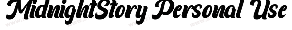 MidnightStory Personal Use Only字体转换